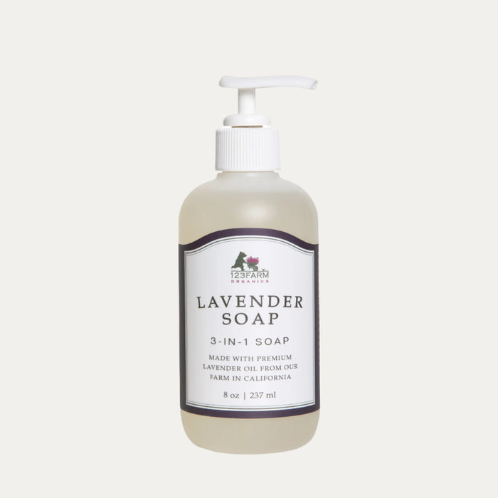 123 Farm Lavender 3-in-1 70% Organic Soap 8 oz