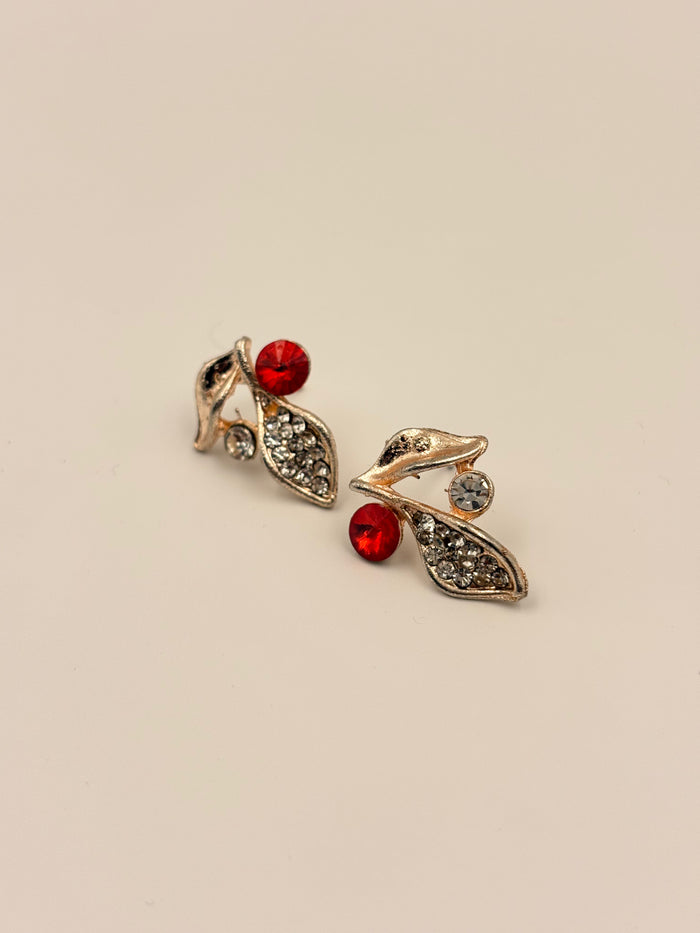 Ruby Floral Statement Necklace Set – Artificial Jewellery for Women | Arveeta