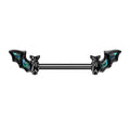 Bat Nipple Bar 14G (Single)-My Body Piercing Jewellery