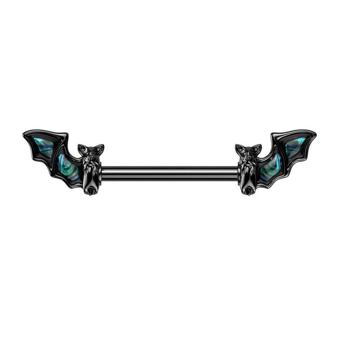 Bat Nipple Bar 14G (Single)-My Body Piercing Jewellery