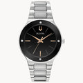 Bulova 96E117 Modern men's watch black dial with diamond accents