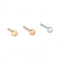 BVLA Disc Back Threaded Labret Post - 14K Solid Gold