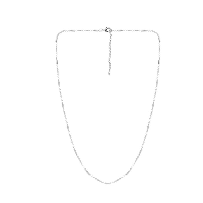 Cassidy 18k White Gold Plated Stacking Necklace Chain