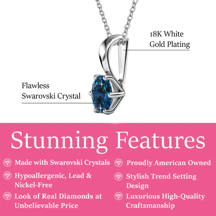 White Gold Plated Birthstone features