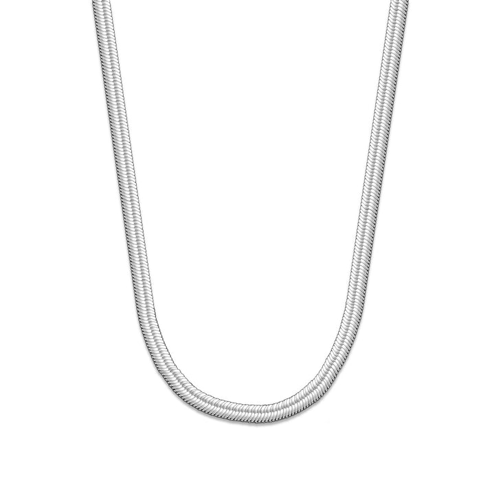 Delayne 18k White Gold Plated Stacking Necklace Chain