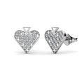 Cecilia Silver Heart Stud Earrings