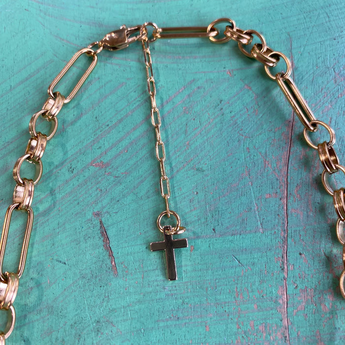 Faith Stainless Steel Chunky Necklace