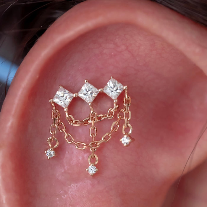 Flat / Faux Rook Piercing