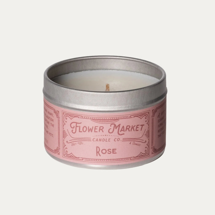 Flower Market Rose Candle, 4 oz