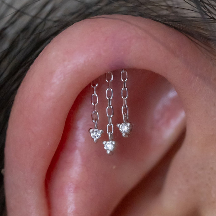 Hidden / Floating Helix Piercing