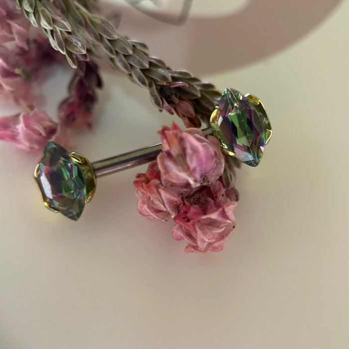 Anatometal Titanium Side-Set Marquise Ends