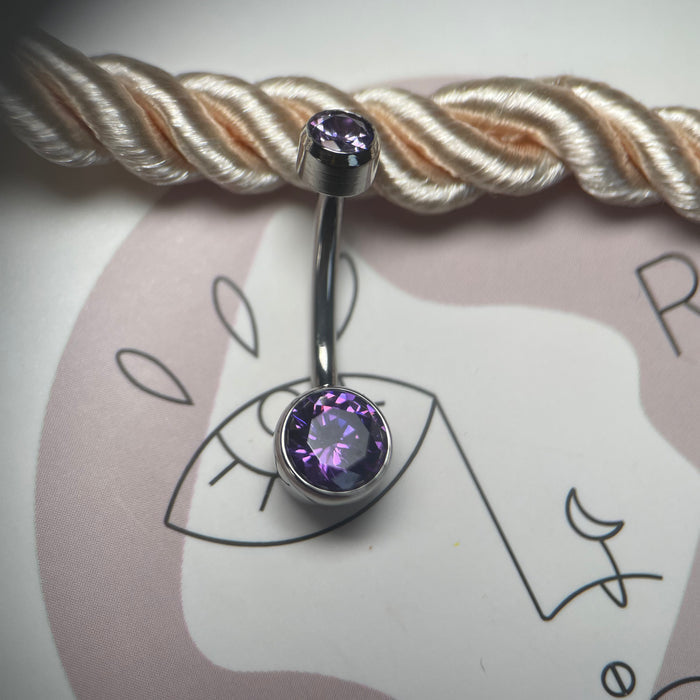 Anatometal Titanium Bezel Set Navel Curve