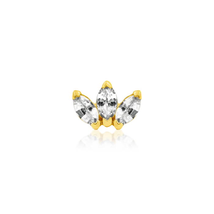 Junipurr Jewelry Triple Marquise Fan - CZ
