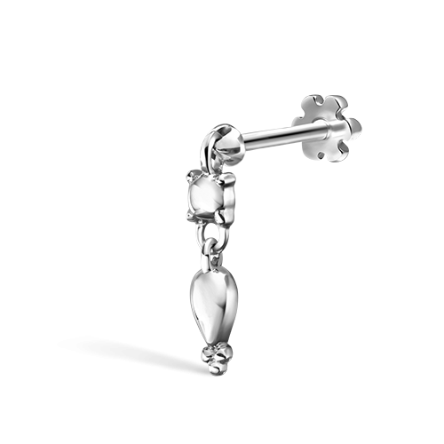 Maria Tash Single Tassel Threaded Charm Earing