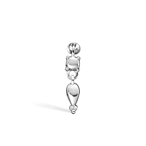 Maria Tash Single Tassel Threaded Charm Earing