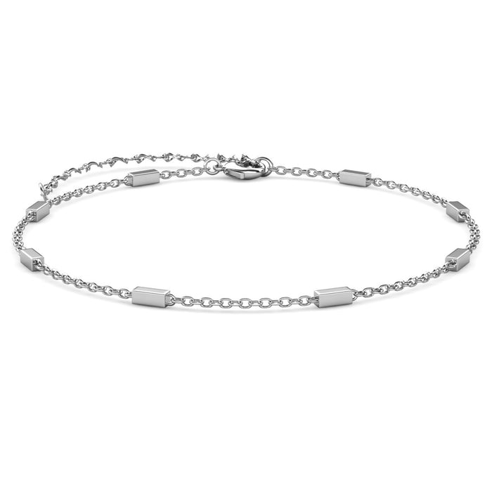 Marlee 18k White Gold Plated Stacking Bracelet Chain