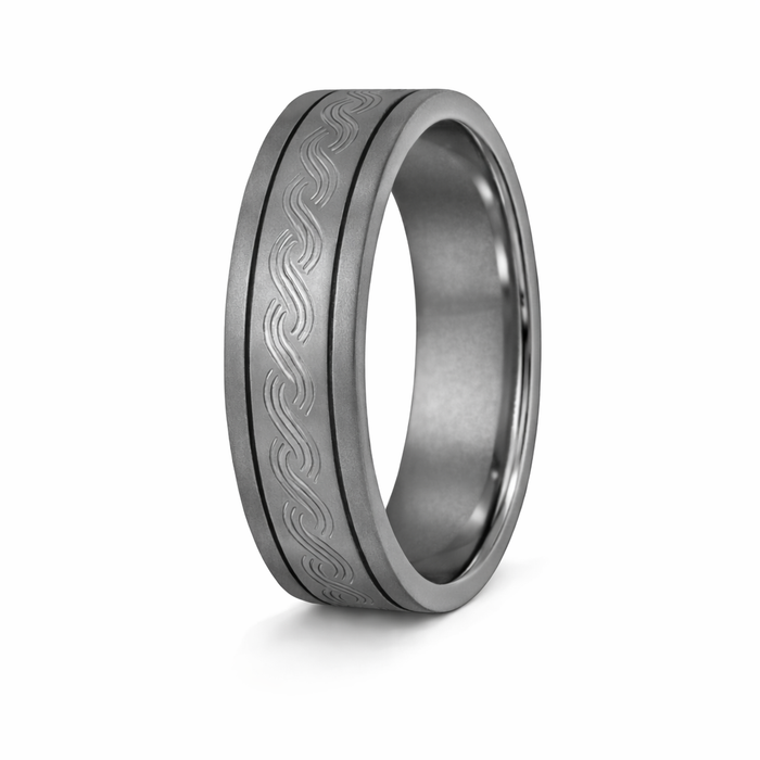 Men's Wave Pattern Spinner-8mm