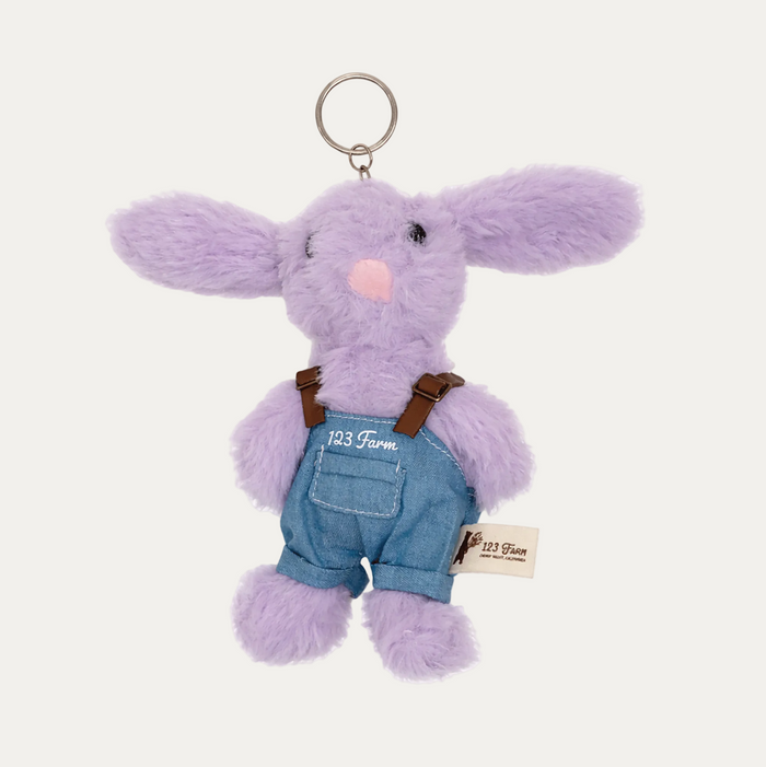 Mini Farm Lavender Bunny Keychain