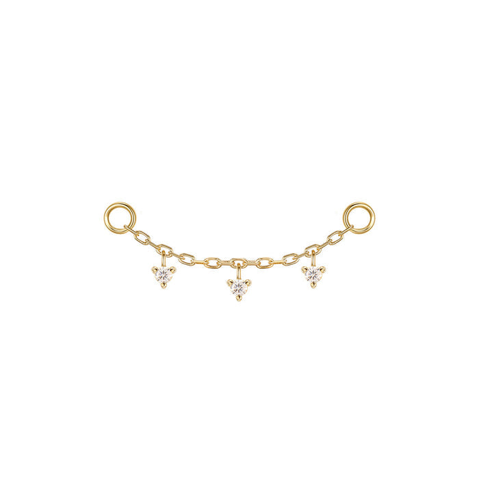 Modern Mood Chain with Tiny Dripping Diamonds