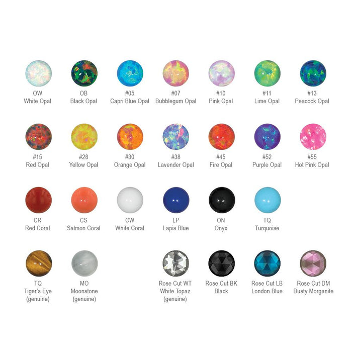 NeoMetal Opal Cabochon Threadless Ends