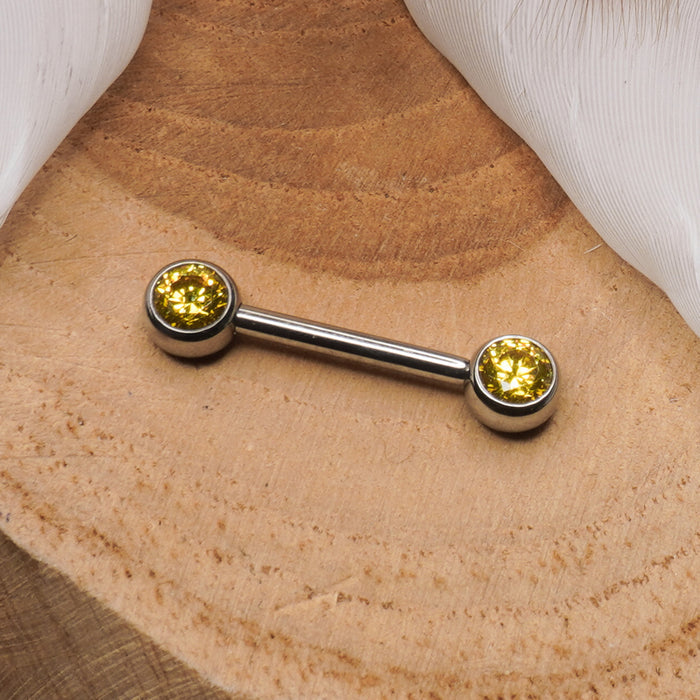 NeoMetal Threadless Titanium Side Faceted Gem