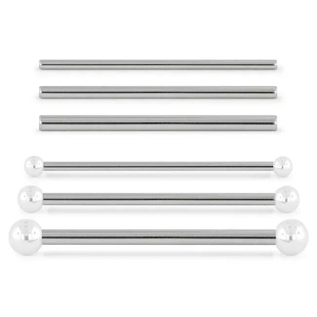 NeoMetal Titanium Threadless Straight Barbell Post Only