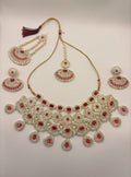 Noor-E-Rajwada Haar Ruby Bridal Jewellery Necklace Set 5 Piece