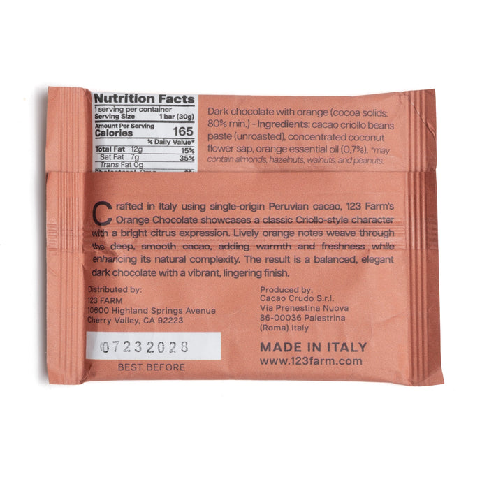 Orange Criollo Chocolate Bar