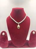 Pearl Necklace Floral Pendant Fashion Jewellery Set for Women