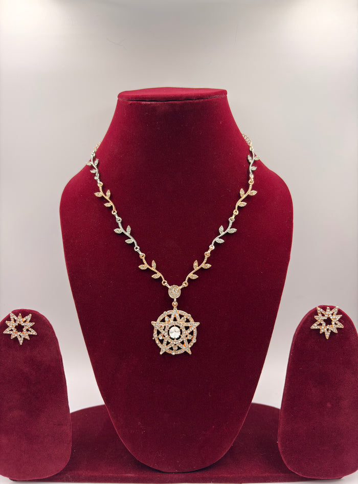 Starlight Halo Necklace Set – Fashion Jewellery for Women | Arveeta