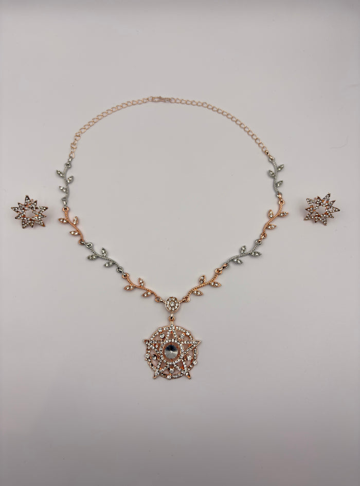 Starlight Halo Necklace Set – Fashion Jewellery for Women | Arveeta