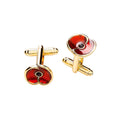 The Poppy Collection ® Enamel Cufflinks Gold Tone